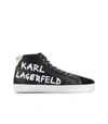 KARL LAGERFELD SKOOL BLACK HIGH SNEAKER,11539511