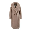 Max Mara Beige Tedgirl Faux-fur Coat In Beige