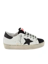 GOLDEN GOOSE HI STAR CLASSIC SNEAKERS IN WHITE AND BLACK
