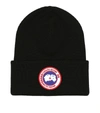 Canada Goose Women Logo Rib Toque Hat In Black
