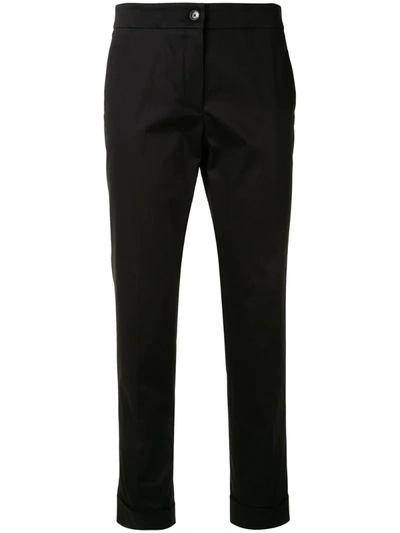 Etro Straight-leg Cropped Trousers In Schwarz