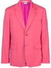 Comme Des Garçons Homme Deux Single-breasted Fitted Blazer In Pink