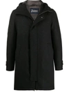 HERNO HOODED WOOL COAT