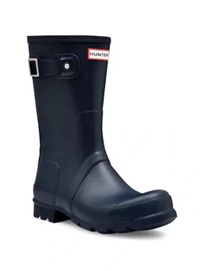 Hunter Original Tall Vulcanised Natural-rubber Wellington Boots In Blue