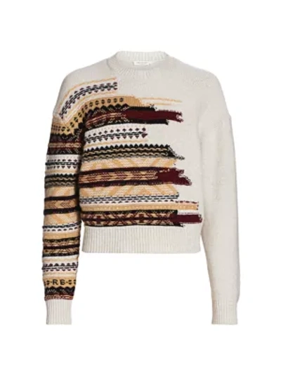 Rag & Bone Annalise Crew Sweater In Ivory Multi