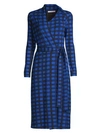 HUGO BOSS ETTAY PLAID WRAP DRESS,400013038603