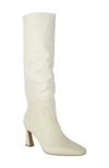 Caverley Candy Knee High Boot In Ivory Leather