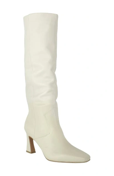 Caverley Candy Knee High Boot In Ivory Leather