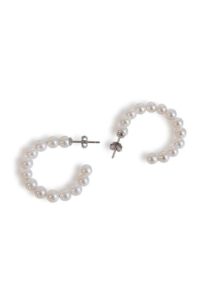 Alice & Blair Pearl Hoop Earrings