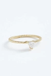 Stephanie Grace Jewellery Triangle Twist Ring In Gold