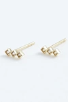 Stephanie Grace Jewellery Triplet Studs In Gold