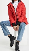 Canada Goose Alliston Hooded Quilted Shell Down Jacket In Red