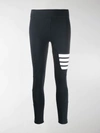 Thom Browne Compression Tights With 4-bar In Polyamide Stretch Interlock In Grey