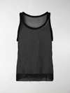 Valentino Silk Tank Top In Black