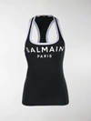 BALMAIN LOGO PRINTED TANKINI TOP,14942098