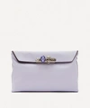 ALEXANDER MCQUEEN SKULL FOUR-RING SOFT LEATHER CLUTCH BAG,000709546