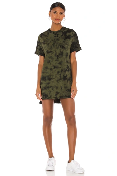 Electric & Rose Women's Catalina Camo Tie-dye T-shirt Dress In Thunderstrike Army & Onyx Wash