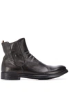OFFICINE CREATIVE SLOUCH LEATHER ANKLE BOOTS
