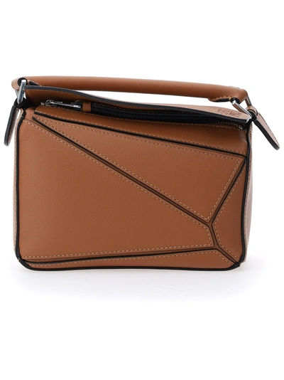 Loewe Puzzle Mini Shoulder Bag In Brown