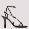 BOTTEGA VENETA BROWN LEATHER STRETCH SANDALS,17507