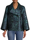 ELIE TAHARI EDNA LEOPARD-PRINT LACQUARD JACKET,0400012487501