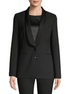 PESERICO SATIN SHAWL-COLLAR STRETCH-PONTE BLAZER,0400012491282