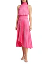 A.l.c Renzo Pleated Sleeveless Midi Dress In Grapefruit