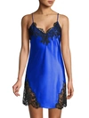 CHRISTINE DIVA SILK & LACE CHEMISE,0400012509700