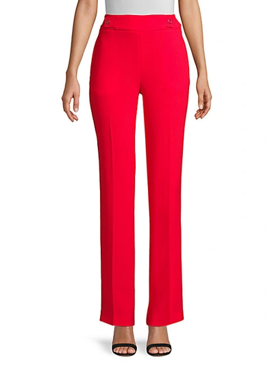 Elie Tahari Women's Poppy Tab Trousers In Blaze Red