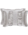 J Queen New York La Scala Boudoir Decorative Pillow, 15" X 21" In Silver