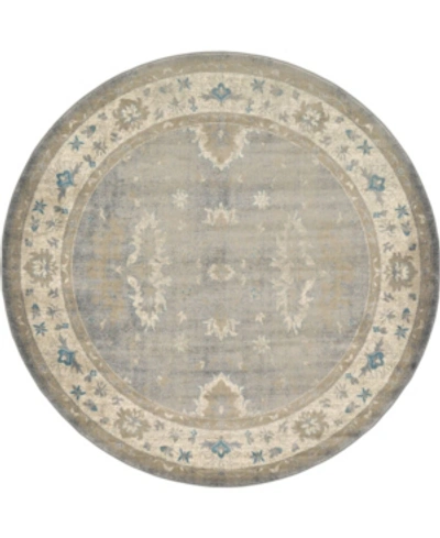 Bridgeport Home Closeout! Bayshore Home Bellmere Bel5 8' X 8' Round Area Rug In Gray