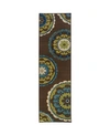 Jhb Design Caspian Cas03 2'3" X 7'6" Runner Rug In Brown