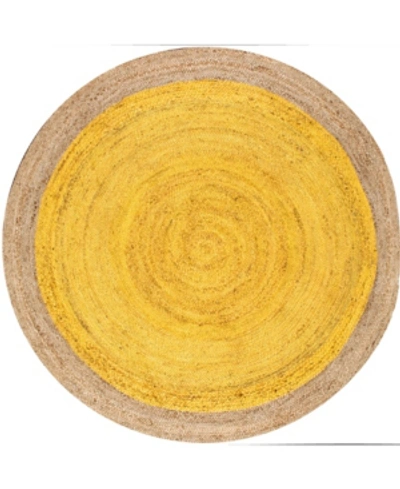 Nuloom Eleonora 4' X 4' Round Area Rug In Yellow