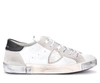 PHILIPPE MODEL PHILIPPE MODEL PARIS X SNEAKERS IN WHITE LEATHER AND SUEDE,PRLU-MA02