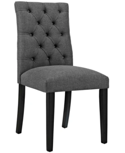 Modway Duchess Fabric Dining Chair In Gray