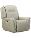 Furniture Lenardo 42" Leather Power Recliner, Created For Macy's In Ivory