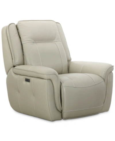 Furniture Lenardo 42" Leather Power Recliner, Created For Macy's In Espresso
