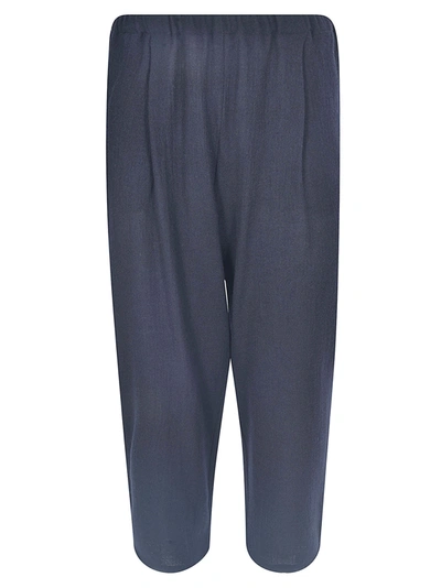 A Punto B Cropped Wide-leg Trousers In Navy