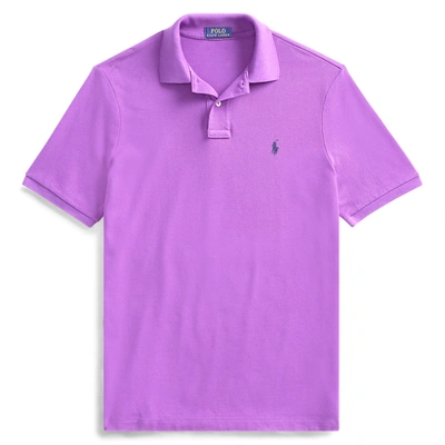 Polo Ralph Lauren Classic Fit Mesh Polo Shirt In Paloma Purple/navy