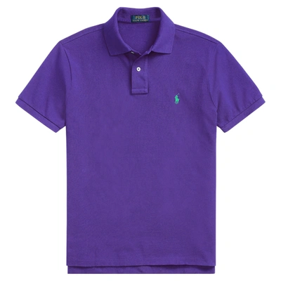 Polo Ralph Lauren Classic Fit Mesh Polo Shirt In Chalet Purple/green