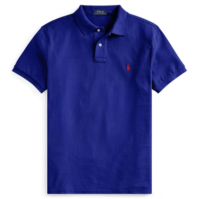 Polo Ralph Lauren Classic Fit Mesh Polo Shirt In Heritage Royal/red