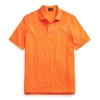 Polo Ralph Lauren Classic Fit Mesh Polo Shirt In Resort Orange/light Blue