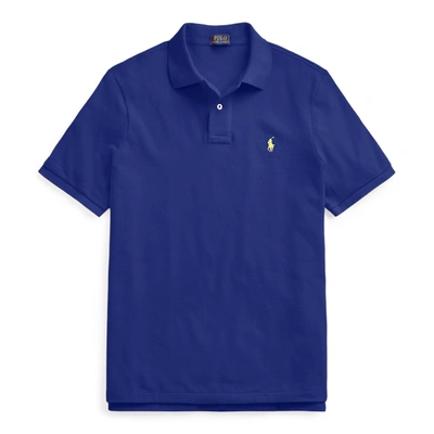 Polo Ralph Lauren Classic Fit Mesh Polo Shirt In Fall Royal/yellow