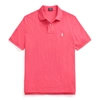 Polo Ralph Lauren Classic Fit Mesh Polo Shirt In Hot Pink/white