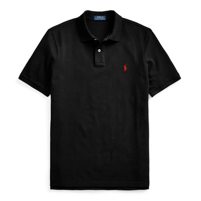 Polo Ralph Lauren Classic Fit Mesh Polo Shirt In Polo Black/red