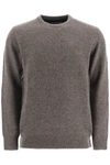 Barbour Grey Silk-wool Blend Jumper In Brown,grey