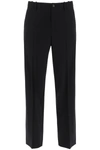 LOEWE ANAGRAM EMBROIDERED FORMAL TROUSERS