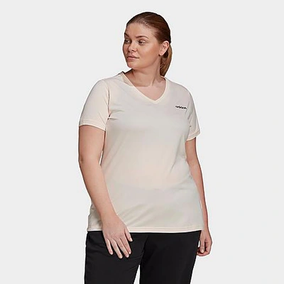 Adidas Originals Adidas Women's Essentials Designed 2 Move T-shirt (plus Size) In White