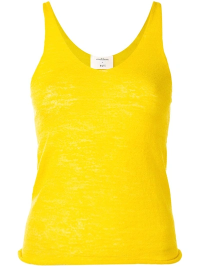 Onefifteen Fine Knit Tank Top In Yellow