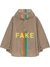 GUCCI FAKE/NOT MONOGRAM CAPE